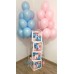BABY ΒΟΧ και μπαλόνια ροζ και γαλάζιο